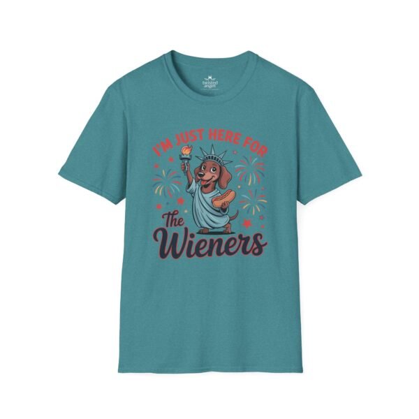 'I'm Just Here for the Wieners' Dachshund Patriotic T-Shirt