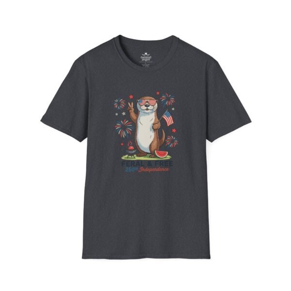 Patriotic Otter T-Shirt — "Feral & Free" Cute 4th of July Graphic Tee
