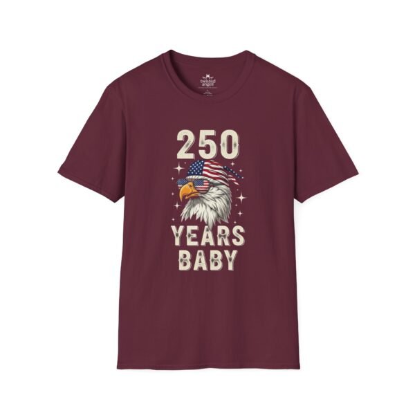 250 Years Baby Eagle T-Shirt – Patriotic American Flag Bald Eagle Tee for Independence Day & 4th of July