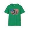16668367779734187789_2048-1.jpeg Bigfoot ET American Flag T-Shirt — Sasquatch Silhouette Patriotic Tee