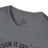 Stay Feral Raccoon T-Shirt — "Freedom Is Overrated" Patriotic Funny Tee