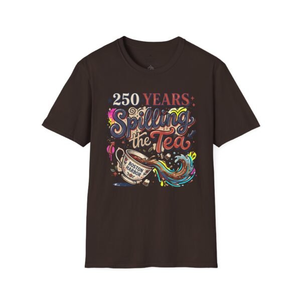 250 Years Spilling the Tea T-Shirt – Boston Tea Party Vintage Protest Graphic Tee