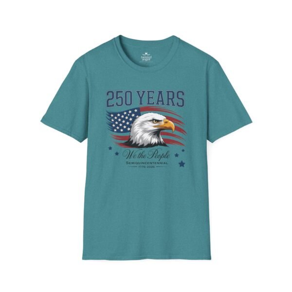 250 Years Eagle Flag T-Shirt — "We the People" Patriotic Anniversary Tee