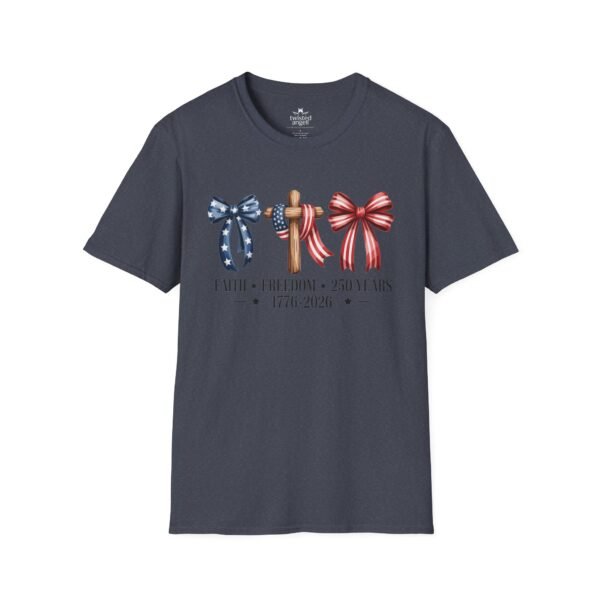 Patriotic 250th Anniversary T-Shirt – "Faith • Freedom • 250 Years 1776–2026"
