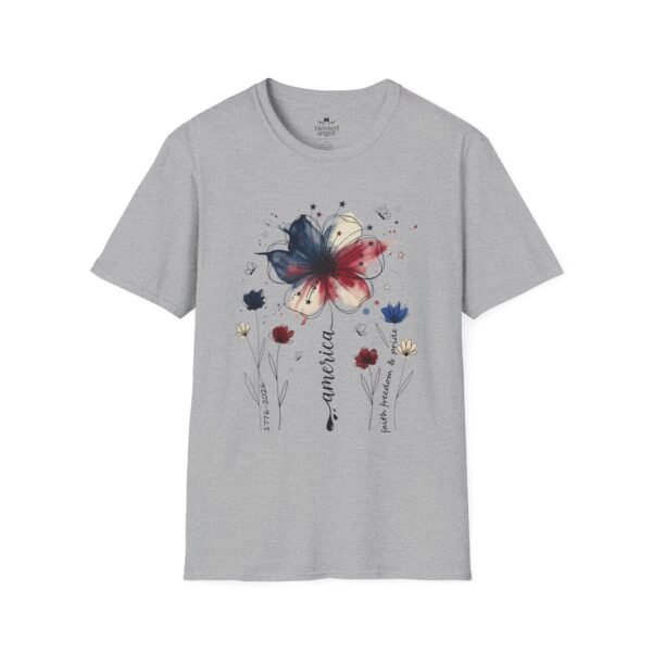 17048353729978854480_2048.jpeg Patriotic Boho Watercolor Flower T‑Shirt — America Floral Graphic Tee