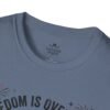 Stay Feral Raccoon T-Shirt — "Freedom Is Overrated" Patriotic Funny Tee