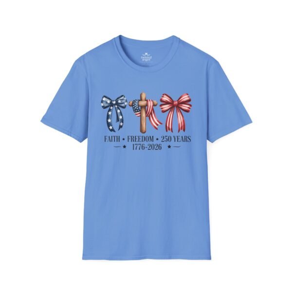 Patriotic 250th Anniversary T-Shirt – "Faith • Freedom • 250 Years 1776–2026"