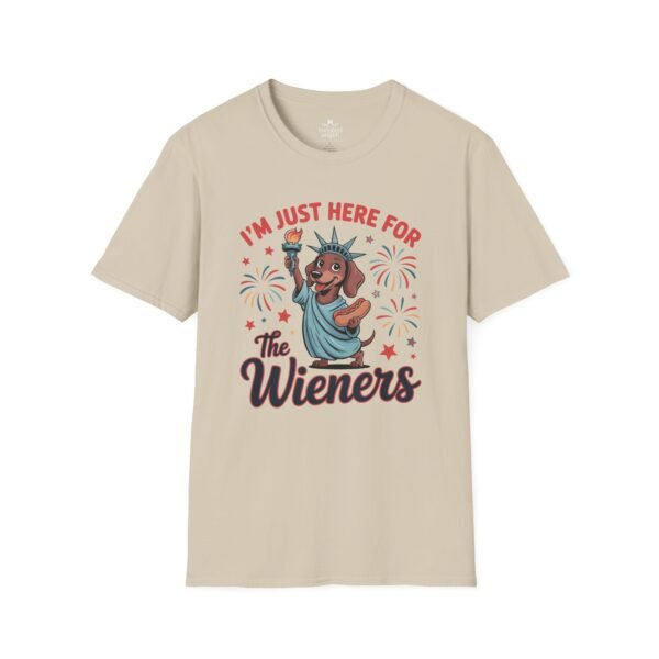 'I'm Just Here for the Wieners' Dachshund Patriotic T-Shirt