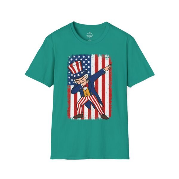 18045981627191190477_2048.jpeg Uncle Sam Dabbing T-Shirt – Patriotic USA Flag 4th of July Tee