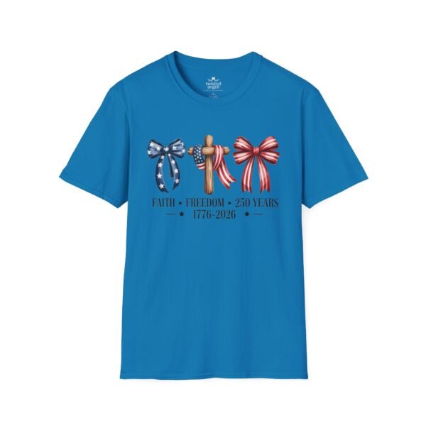 Patriotic 250th Anniversary T-Shirt – "Faith • Freedom • 250 Years 1776–2026"