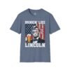 18122640933245632706_2048.jpeg Drinkin' Like Lincoln T-Shirt – Patriotic Abe Lincoln Beer Graphic Tee for 4th of July & Parties