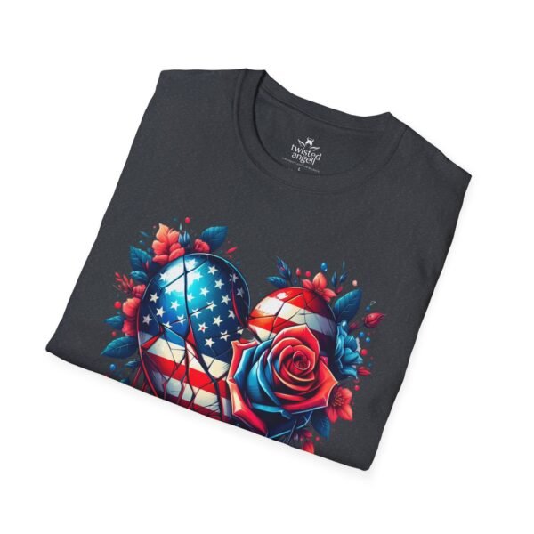 1829793957831664312_2048.jpeg Patriotic Broken Heart Tee — American Flag & Rose Graphic T-Shirt