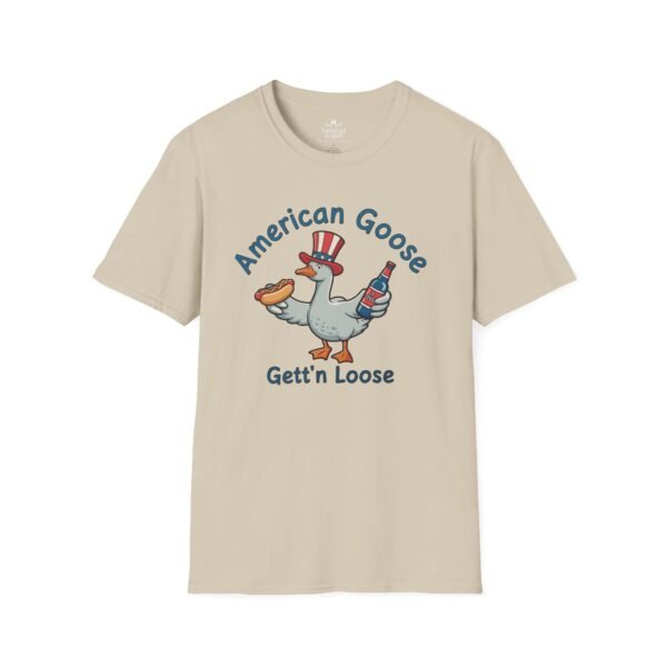 18369483982713762829_2048.jpeg Patriotic American Goose 'Gett'n Loose' T-Shirt