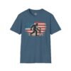 18377588533001334734_2048-1.jpeg Bigfoot ET American Flag T-Shirt — Sasquatch Silhouette Patriotic Tee