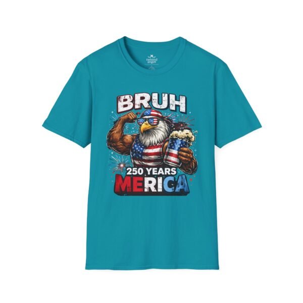 Bruh 250 Years ‘Merica T-Shirt — Patriotic Eagle Beer Graphic Tee