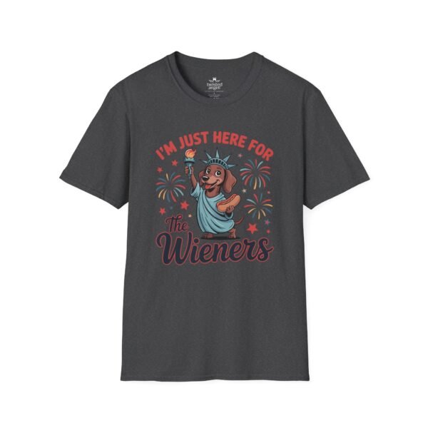 'I'm Just Here for the Wieners' Dachshund Patriotic T-Shirt