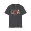 2438242773472169227_2048.jpeg USA Patriotic T-Shirt — Vintage Flag "EST. 1776" Graphic