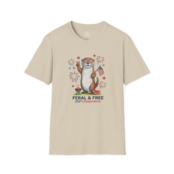 Patriotic Otter T-Shirt — "Feral & Free" Cute 4th of July Graphic Tee