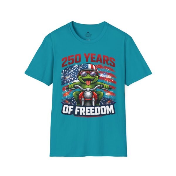 2468938361470800471_2048.jpeg 250 Years of Freedom Motorcycle Frog T-Shirt — Patriotic 4th of July Tee