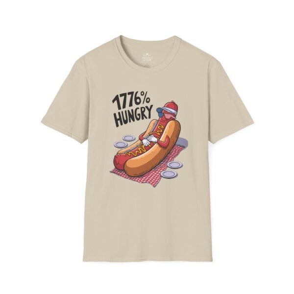 2477554392862081958_2048.jpeg 1776% Hungry Hot Dog T-Shirt — Funny Patriotic BBQ Grill Tee