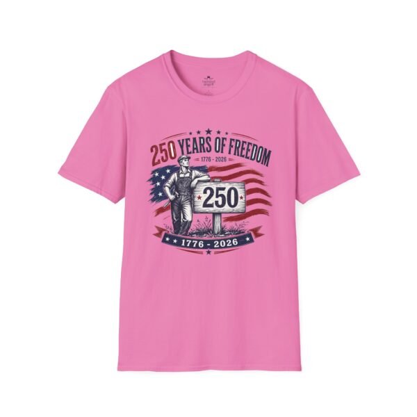 250 Years of Farmer Freedom T-Shirt — 1776–2026 Patriotic American Flag Tee