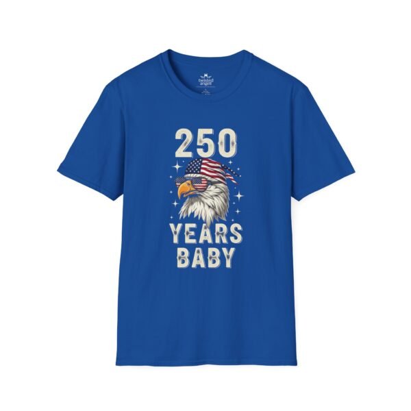 250 Years Baby Eagle T-Shirt – Patriotic American Flag Bald Eagle Tee for Independence Day & 4th of July