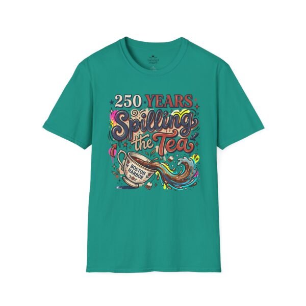 250 Years Spilling the Tea T-Shirt – Boston Tea Party Vintage Protest Graphic Tee