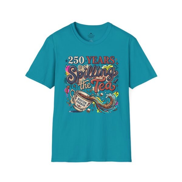 250 Years Spilling the Tea T-Shirt – Boston Tea Party Vintage Protest Graphic Tee