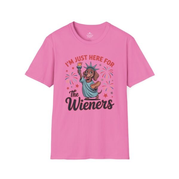 'I'm Just Here for the Wieners' Dachshund Patriotic T-Shirt