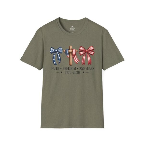 Patriotic 250th Anniversary T-Shirt – "Faith • Freedom • 250 Years 1776–2026"