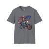 3384615119882490296_2048.jpeg Uncle Sam Riding Motorcycle - Patriotic Flag T-shirt