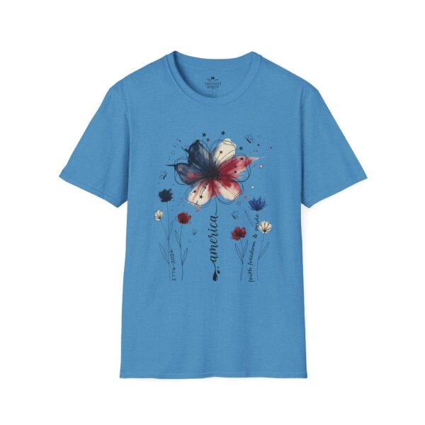 3433921208164633228_2048.jpeg Patriotic Boho Watercolor Flower T‑Shirt — America Floral Graphic Tee