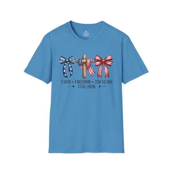 Patriotic 250th Anniversary T-Shirt – "Faith • Freedom • 250 Years 1776–2026"