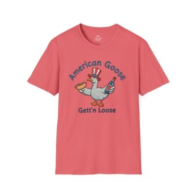 3807853907223417004_2048.jpeg Patriotic American Goose 'Gett'n Loose' T-Shirt