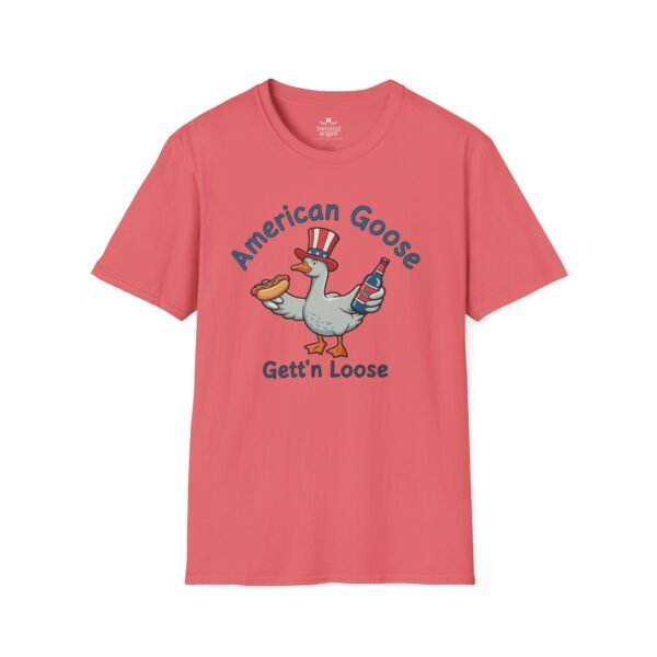 3807853907223417004_2048.jpeg Patriotic American Goose 'Gett'n Loose' T-Shirt