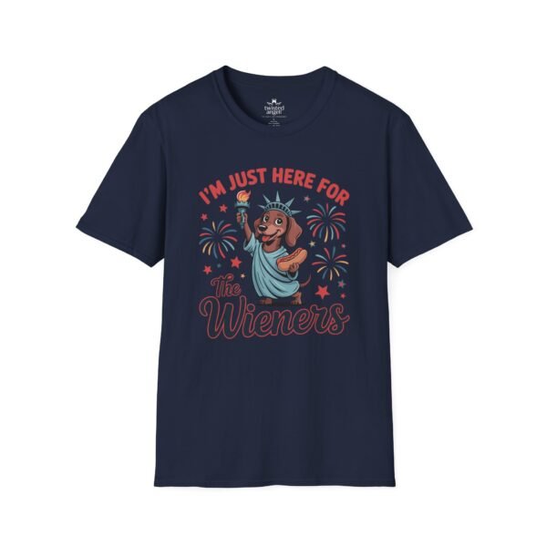 'I'm Just Here for the Wieners' Dachshund Patriotic T-Shirt