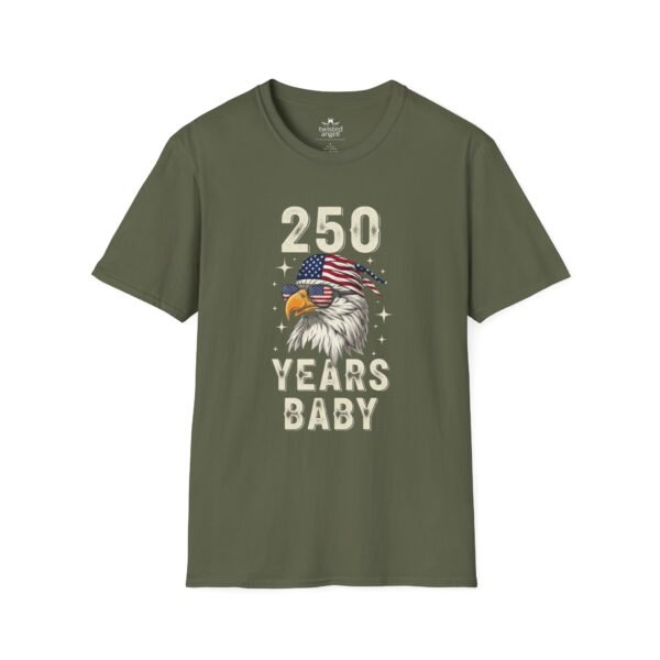 250 Years Baby Eagle T-Shirt – Patriotic American Flag Bald Eagle Tee for Independence Day & 4th of July