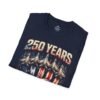 250 Years 1776-2026 Jet Fighter Flag T-Shirt — American Anniversary Patriotic Tee