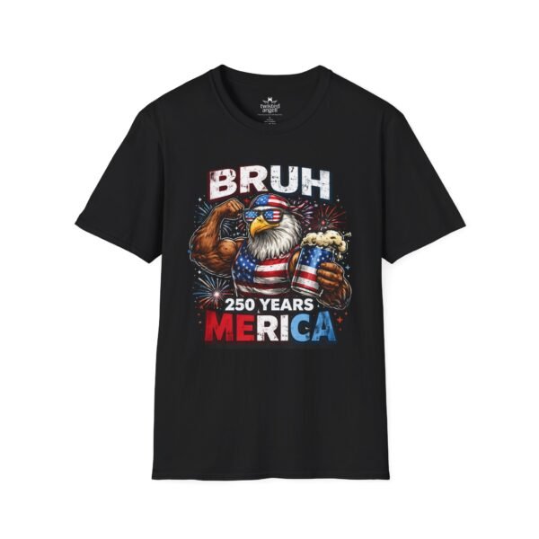 Bruh 250 Years ‘Merica T-Shirt — Patriotic Eagle Beer Graphic Tee