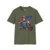 4330434702124240530_2048.jpeg Uncle Sam Riding Motorcycle - Patriotic Flag T-shirt
