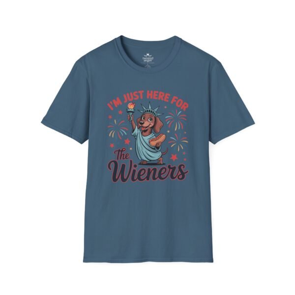'I'm Just Here for the Wieners' Dachshund Patriotic T-Shirt