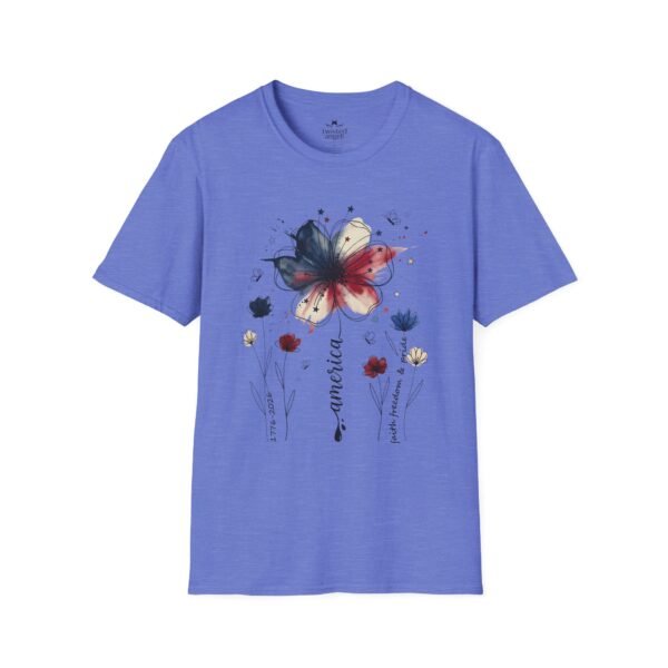4538989529218135552_2048.jpeg Patriotic Boho Watercolor Flower T‑Shirt — America Floral Graphic Tee