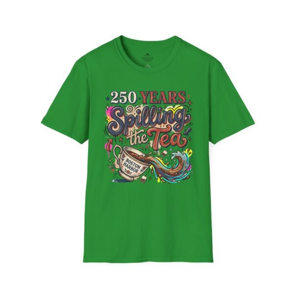 250 Years Spilling the Tea T-Shirt – Boston Tea Party Vintage Protest Graphic Tee