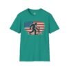 4882767541861018673_2048-1.jpeg Bigfoot ET American Flag T-Shirt — Sasquatch Silhouette Patriotic Tee