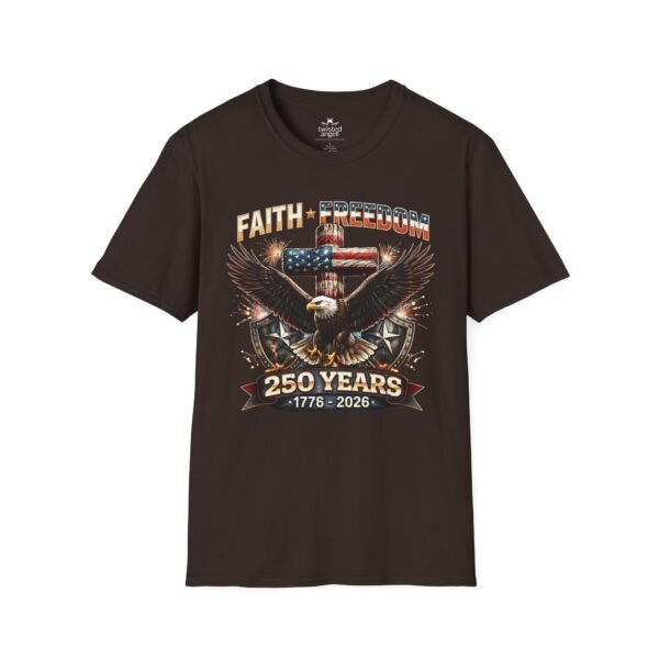 250 Years Faith & Freedom Eagle T-Shirt — 1776–2026 Patriotic American Anniversary Tee