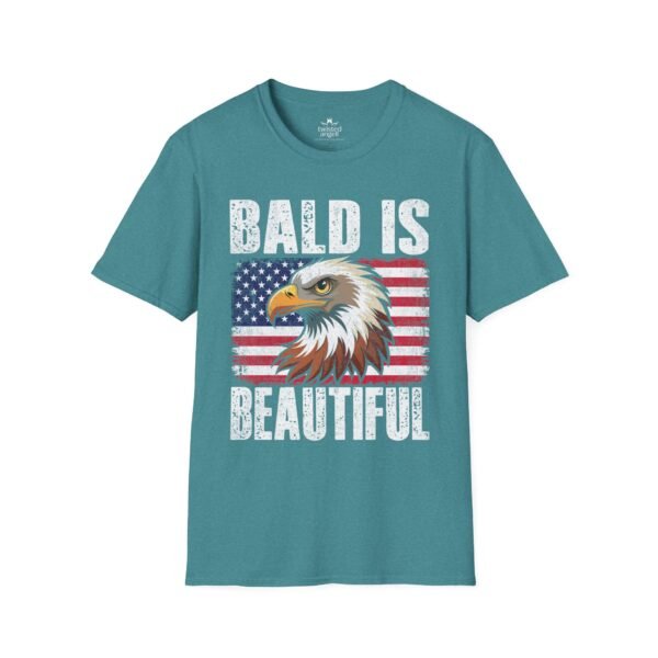 4928471468919679128_2048.jpeg Bald Is Beautiful Eagle T-Shirt — American Flag Patriotic Shirt for Bald Pride