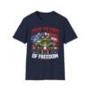5043688860287143296_2048.jpeg 250 Years of Freedom Motorcycle Frog T-Shirt — Patriotic 4th of July Tee