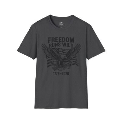 Freedom Runs Wild Eagle T-Shirt — 1776–2026 Patriotic Vintage Tee