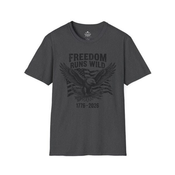 Freedom Runs Wild Eagle T-Shirt — 1776–2026 Patriotic Vintage Tee
