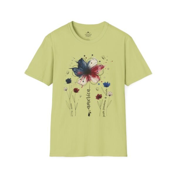 5196264132674341895_2048.jpeg Patriotic Boho Watercolor Flower T‑Shirt — America Floral Graphic Tee